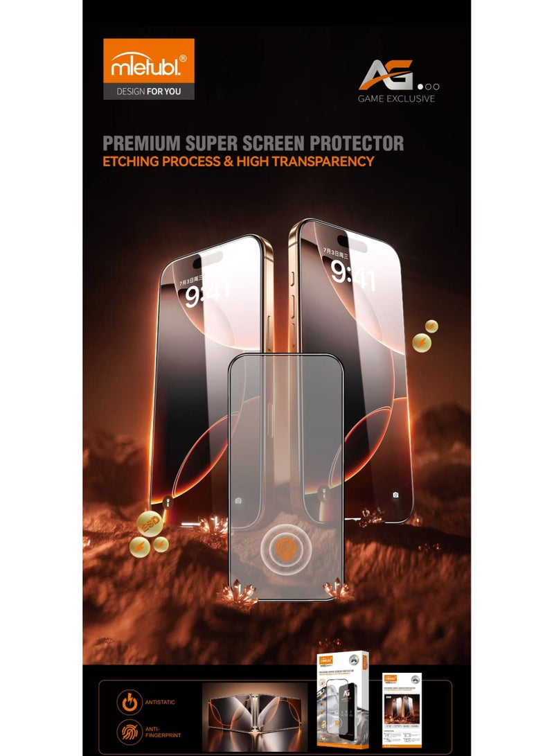 mietubl AG Matte Tempered Glass Screen Protector for iPhone 17 Pro Max, Anti Reflection, Anti Fingerprint, Clear, 2026 Upgraded - Image 3